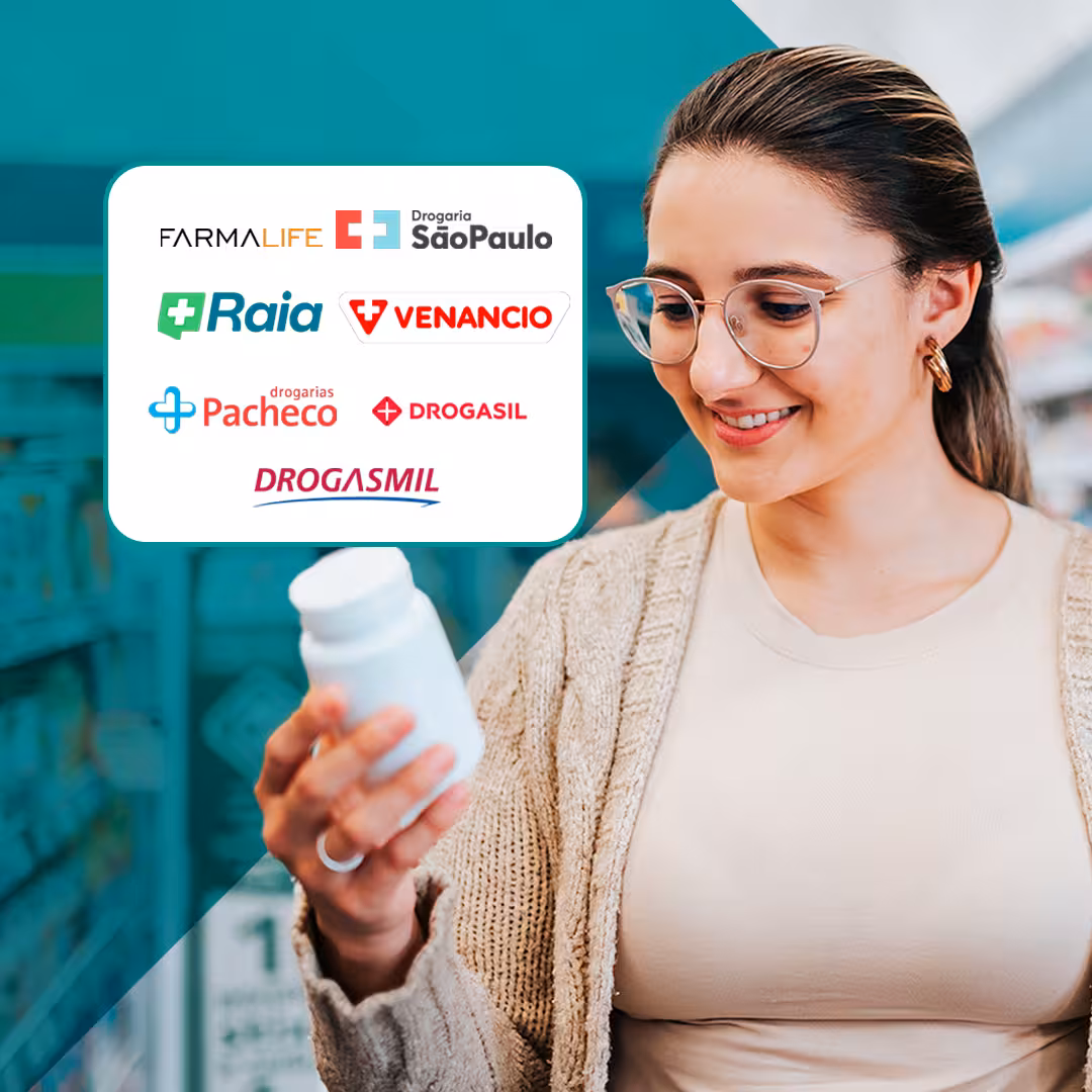 Beneficiária Klini na farmácia